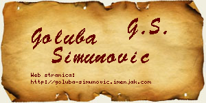 Goluba Simunović vizit kartica